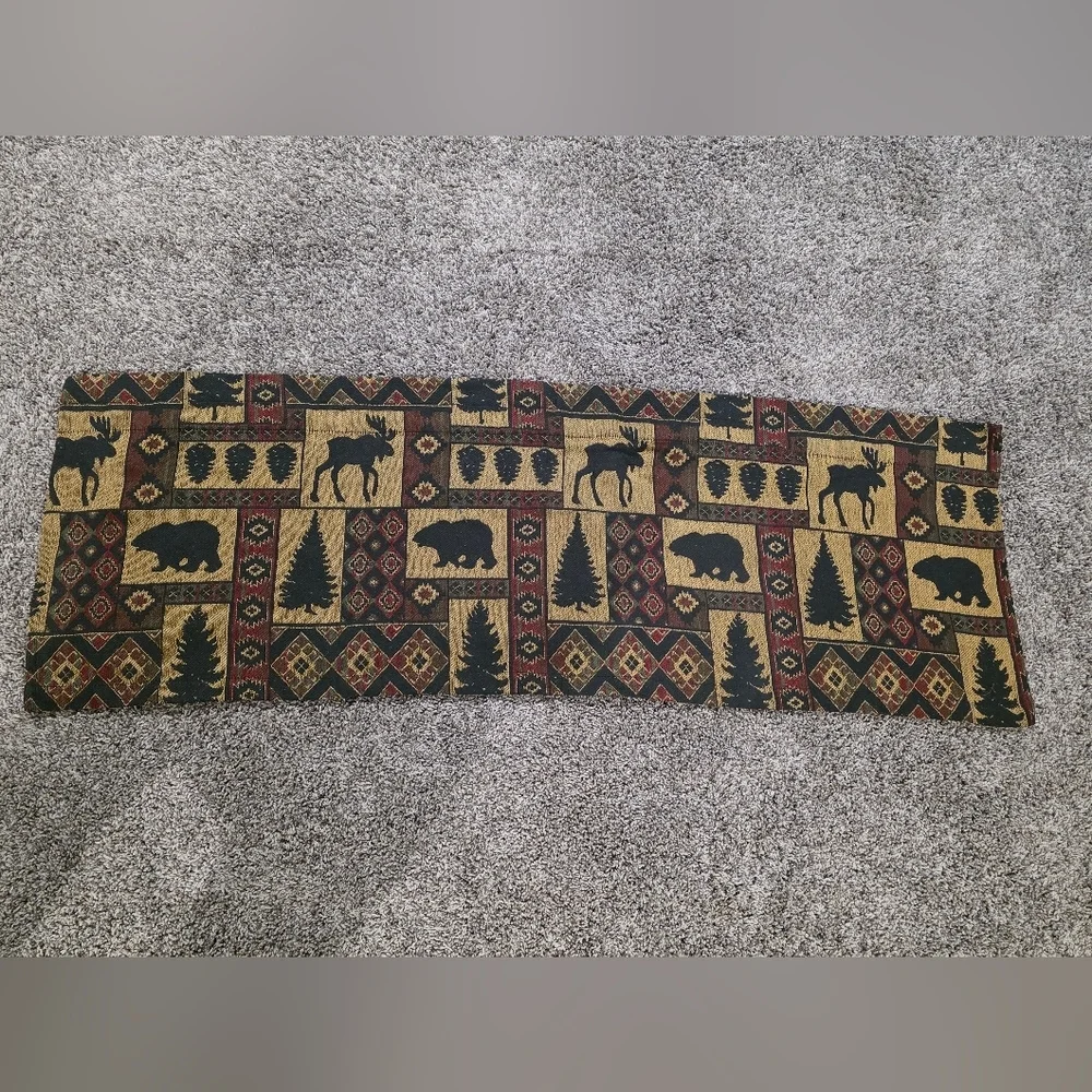 Rustic Lodge / Cabin style tapestry window valance 48